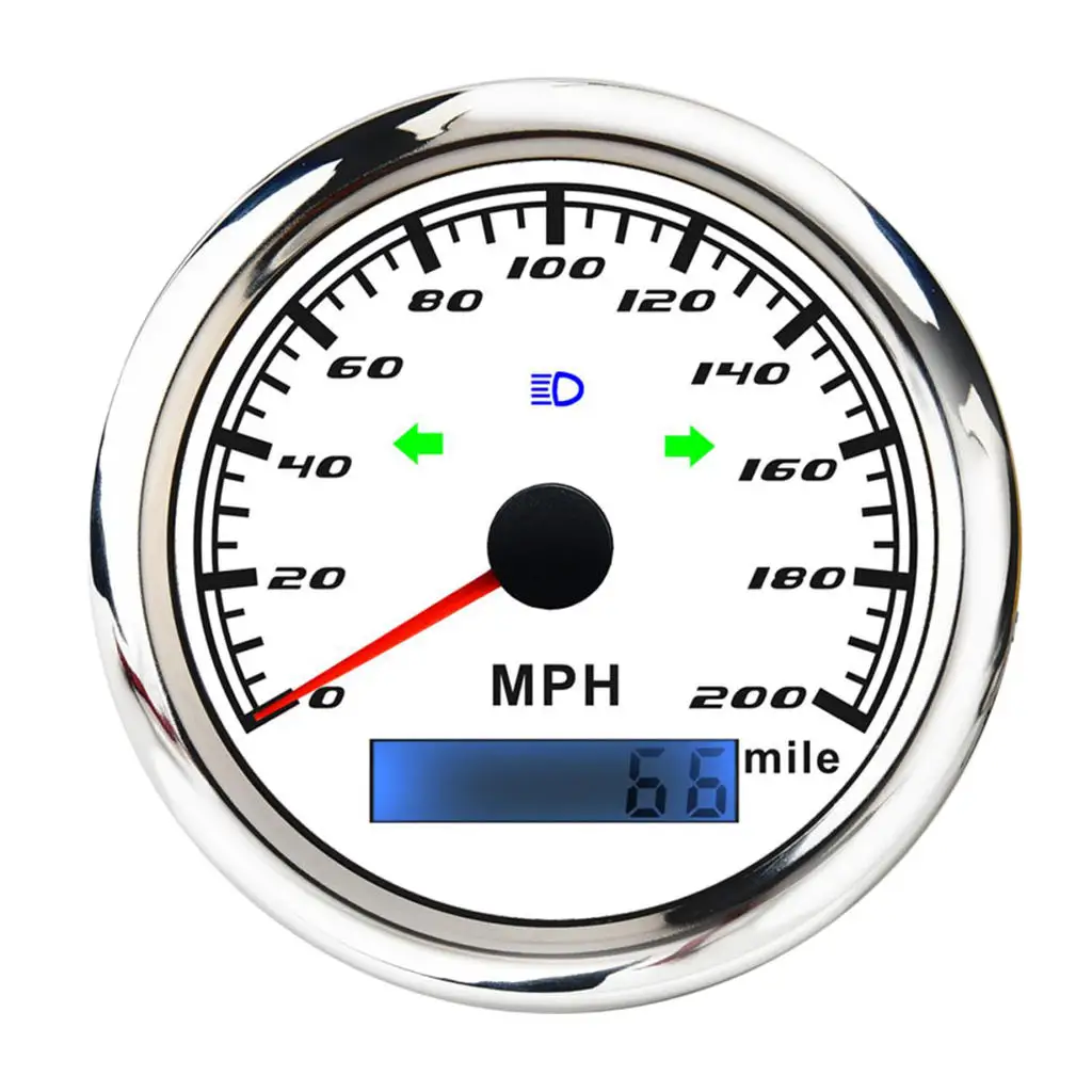 

85mm Waterproof Digital Stainless GPS Speedometer Gauge for Car Boat 200 MPH