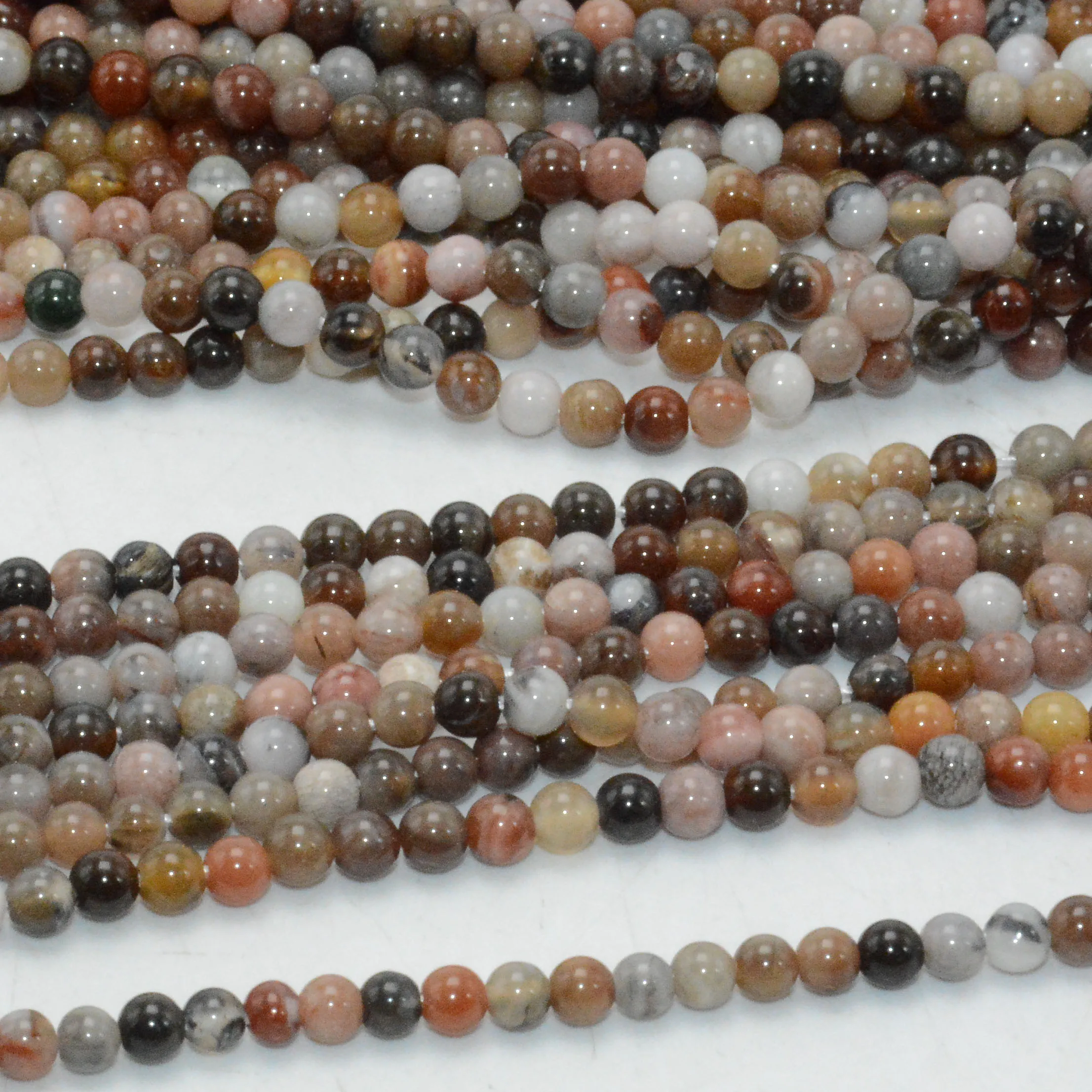 Натуральный Африканский пертрифицированный камень из дерева круглые бусины 3 мм