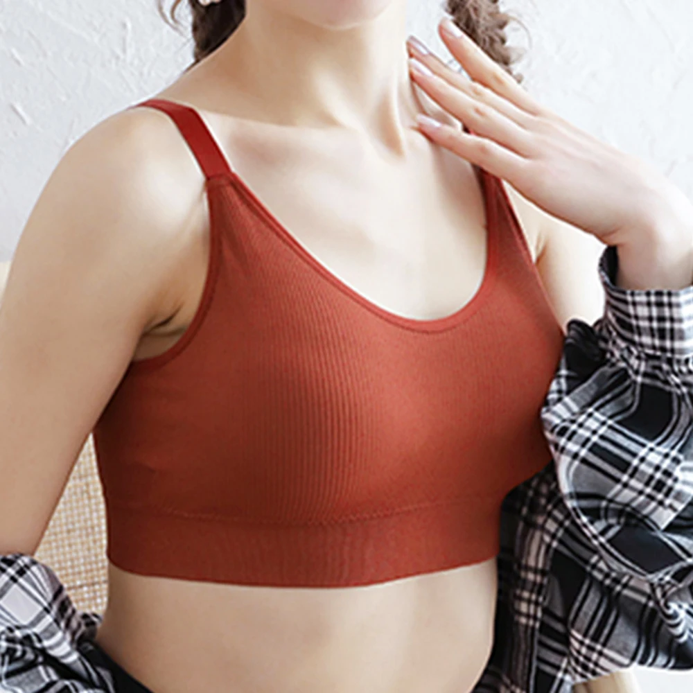 Спортивный бюстгальтер для бега A D укороченный топ женский фитнеса бесшовный