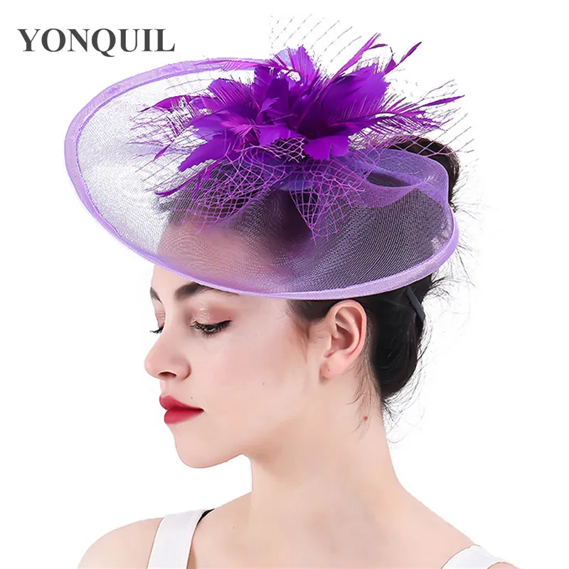 Дамы Кентукки с фиолетовыми большими для торжественного случая шляпа Заколки