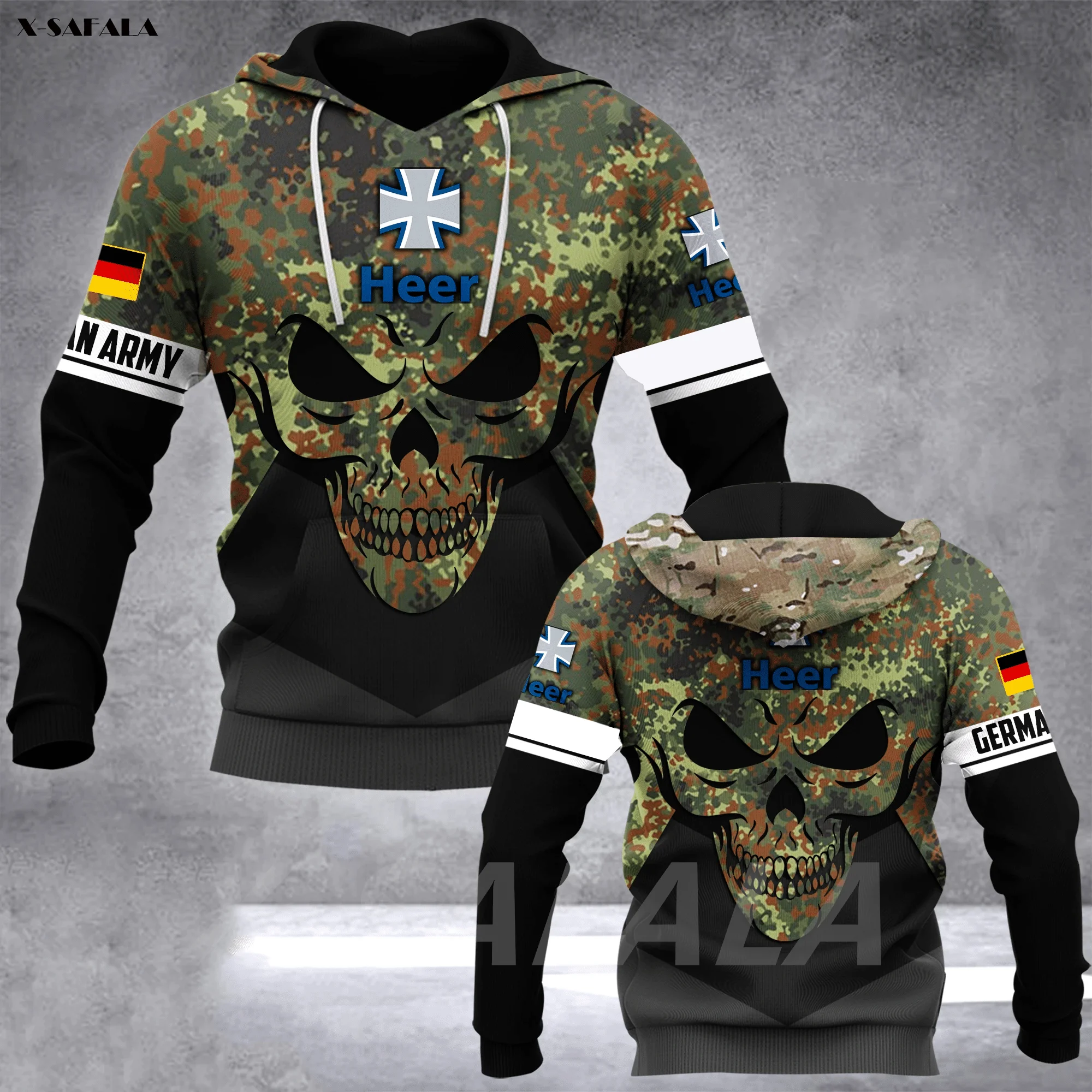 DENMARK Army Veteran Skull Flag 3D Printed Hoodie Man Female Zipper Pullover Sweatshirt Hooded Jersey Streetwear Tracksuits | Мужская