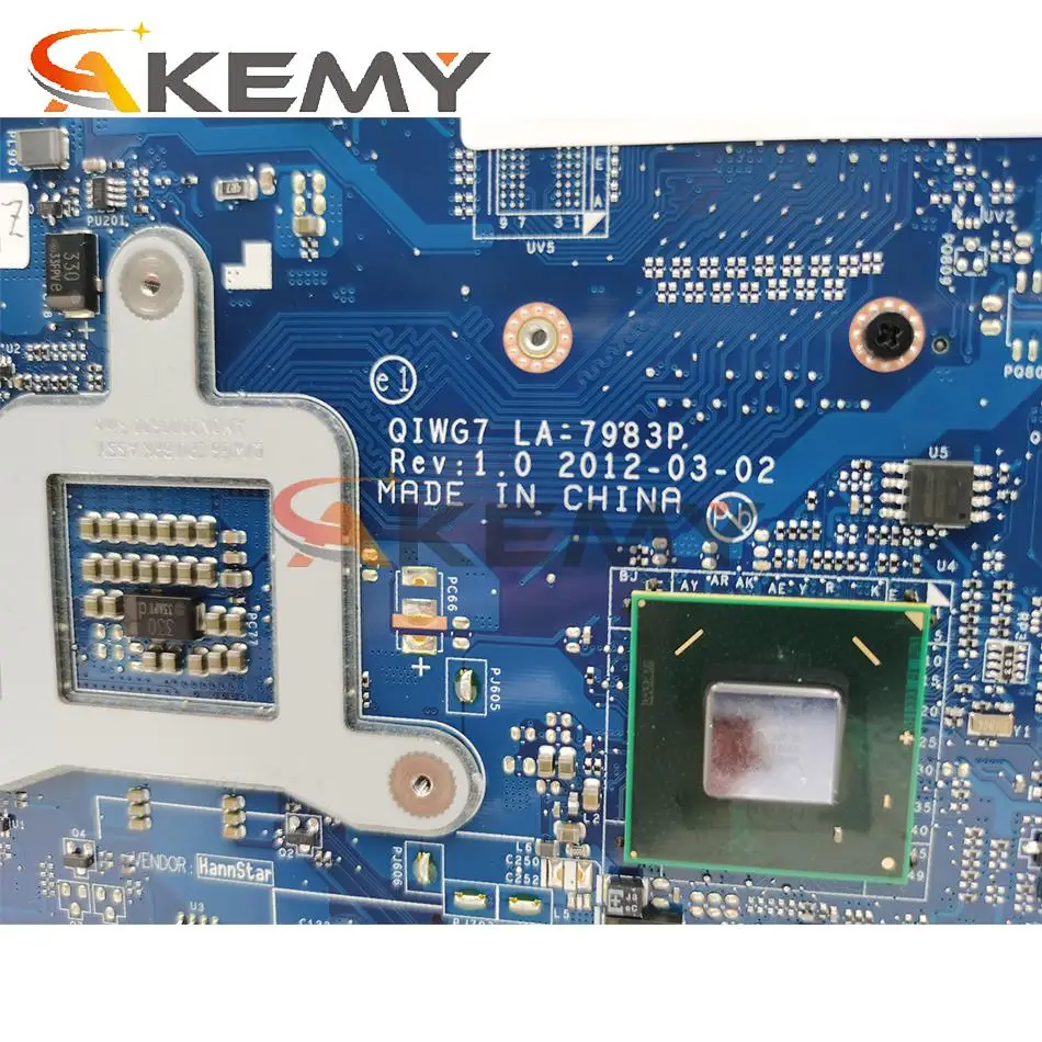akemy for lenovo g780 la 7983p notebook motherboard qiwg7 la 7983p pga989 hm77 ddr3 100 test work free global shipping