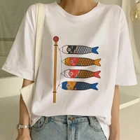 kawaii cat sushi cartoon print female tshirt women t shirt 2021 summer harajuku 90s girls t short sleeve t shirt femme mujer