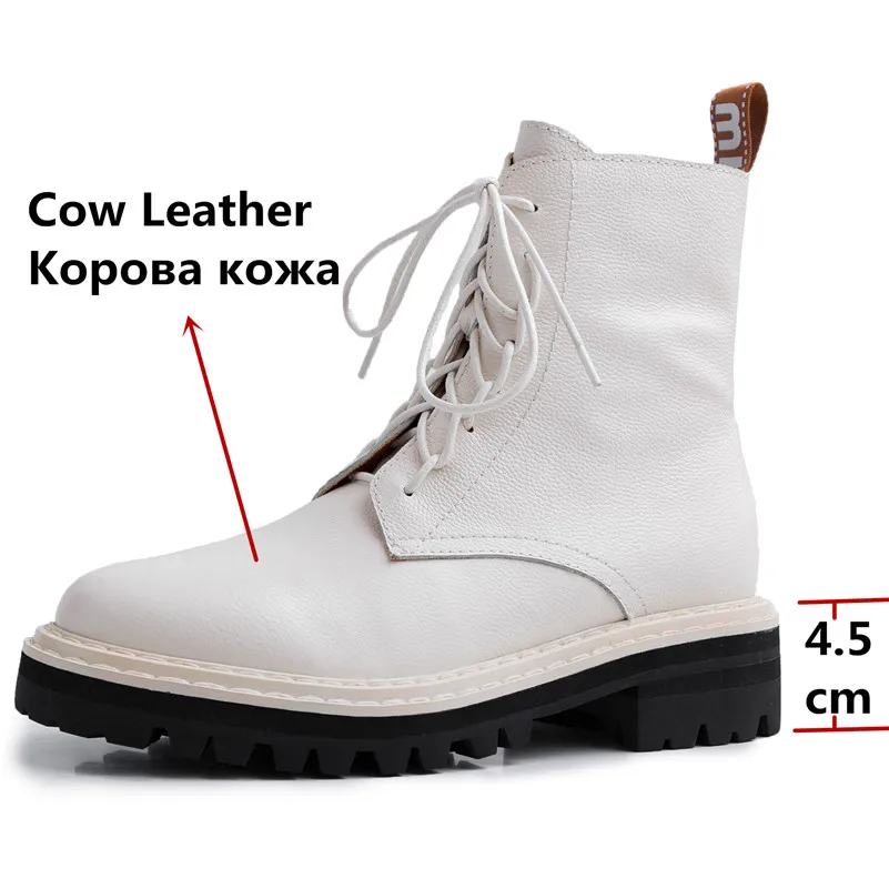 FEDONAS Классический с перекрестной шнуровкой женские ботильоны натуральная кожа