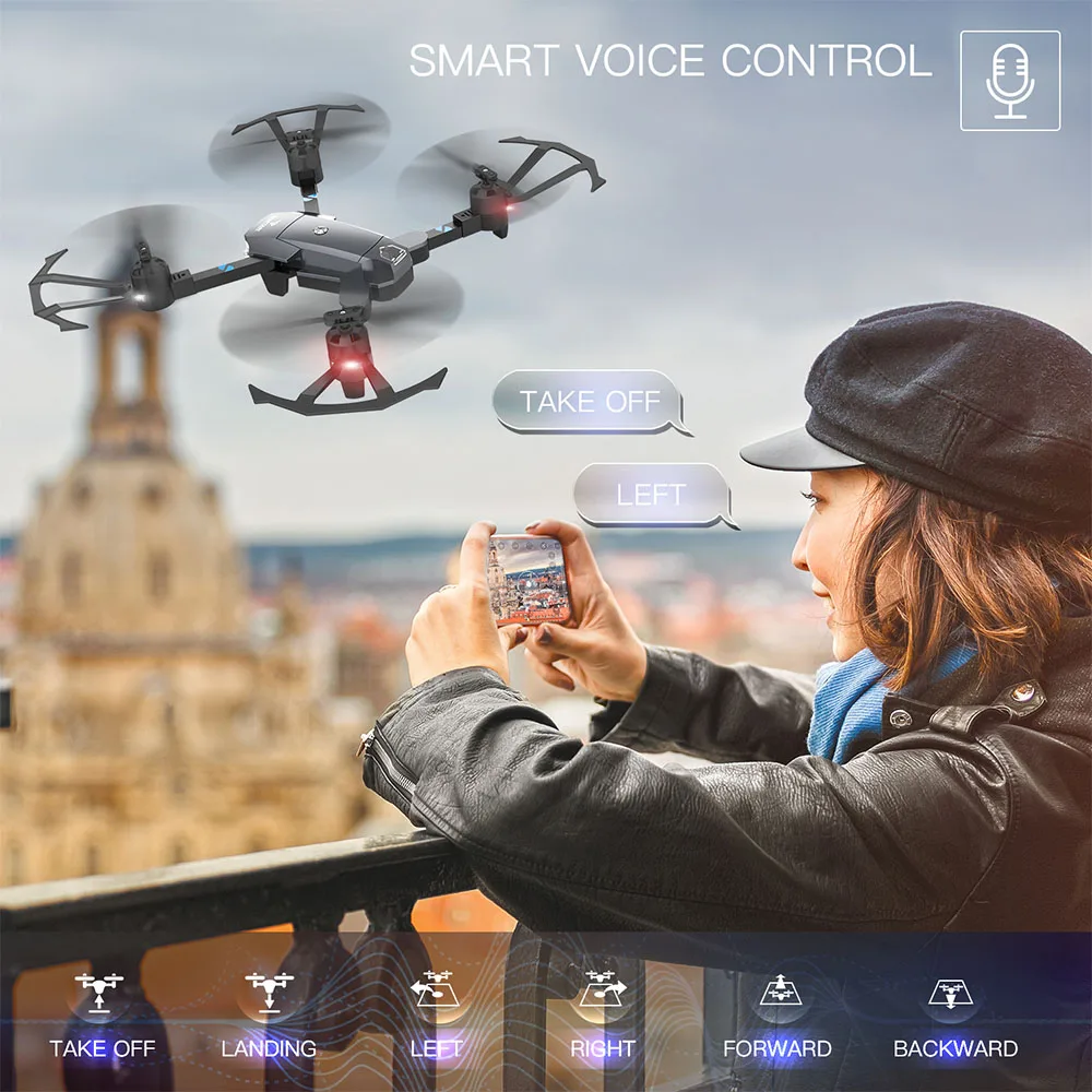 SNAPTAIN AA5MQ 720P 1080P HD Дрон с камерой голосовым управлением Circle Fly Профессиональный