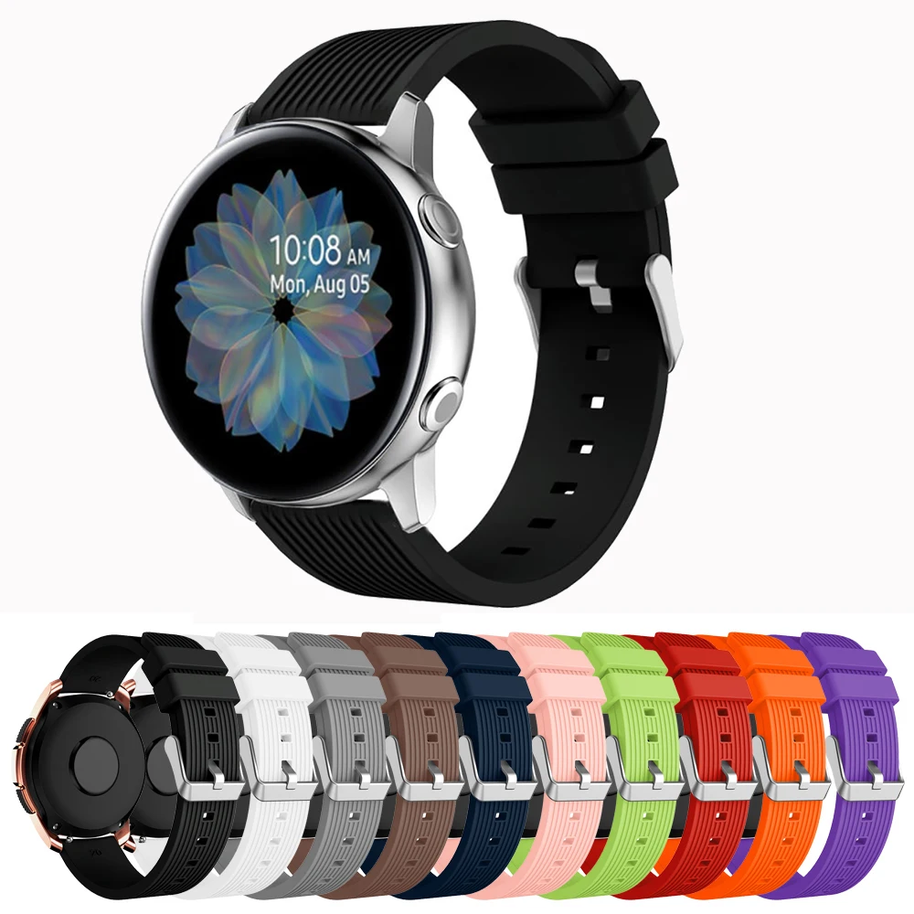 Ремешок 20 мм для наручных часов Samsung Galaxy Watch Active спортивный Браслет Для Xiaomi Huami Amazfit