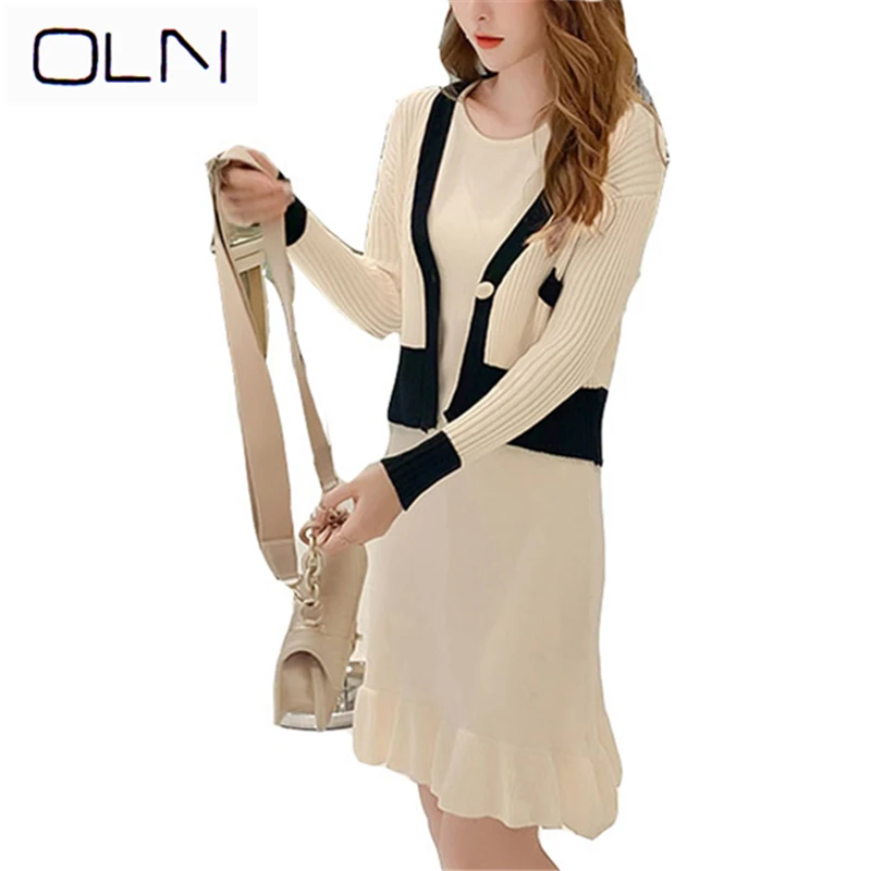 Осеннее платье в Корейском стиле vestidos Новое поступление Оптовая продажа