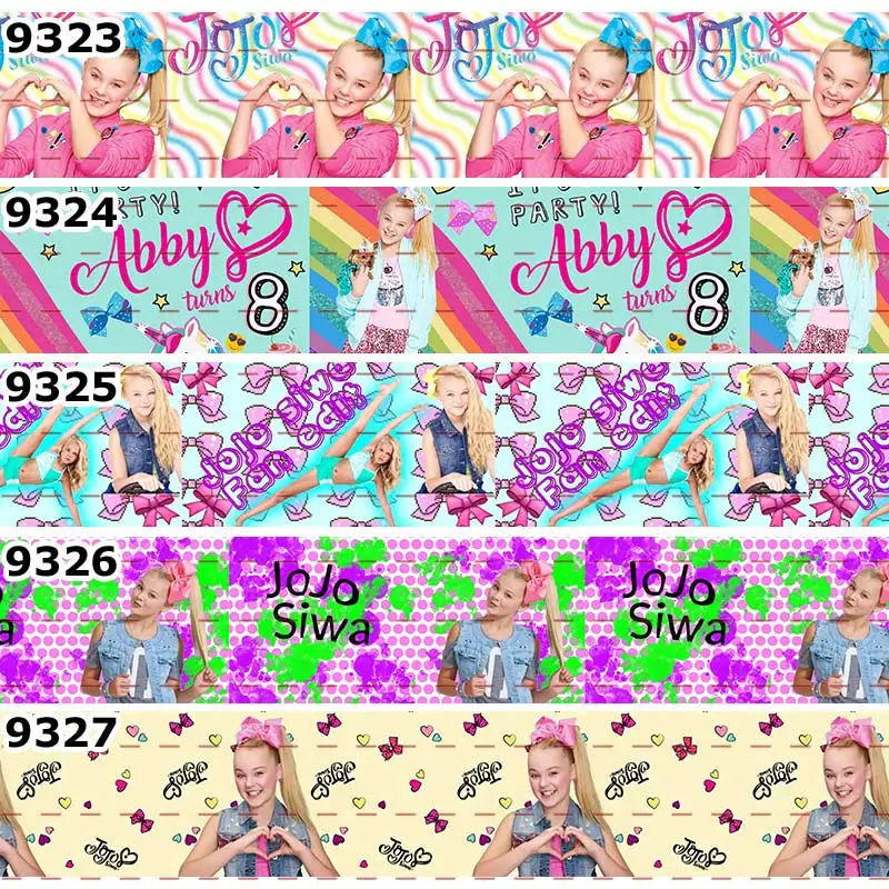 10 ярдов-Различные размеры-новейшая корсажная лента с узором в виде банта Jojo Siwa