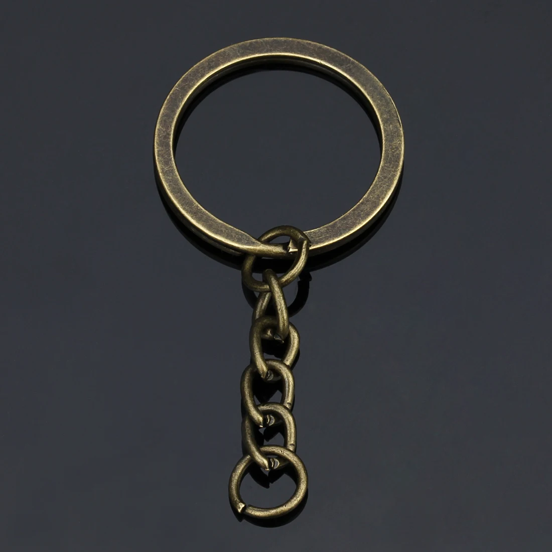 10/5Pcs Key Chains with Split Ring Antique Bronze Plated Silver Gold 30mm Long Keyrings Keychain for Pendant Charms | Украшения и