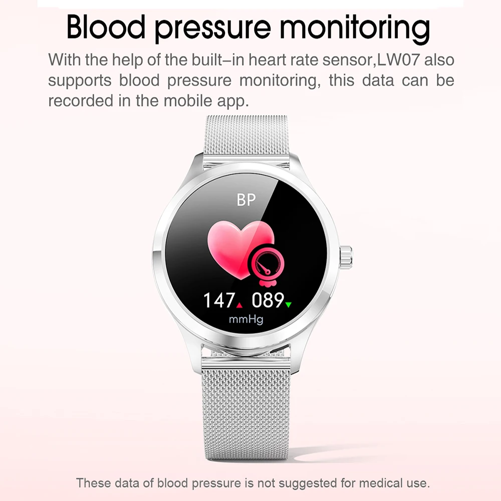 2020 NEW Smart Watch Women Custom Dials Heart Rate Blood Pressure/Blood Oxygen Monitor(SPO2) Smartwatch For Xiaomi Android iOS |
