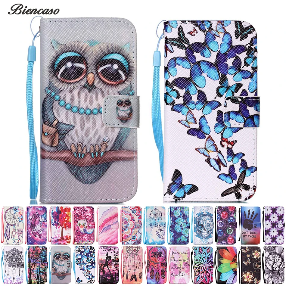 Сова цветочный узор бумажник флип чехол для samsung Galaxy S4 S5 S6 S7 край A3 A5 J5 J7 A310 A510 G530 J510 J710 Fundas крышка