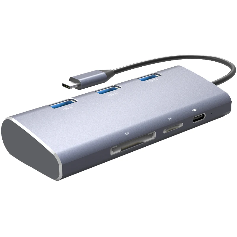 Концентратор USB Type C USB-C к HDMI 4K Gigabit Ethernet RJ45 3 0 SD TF кардридер PD сплиттер адаптер для