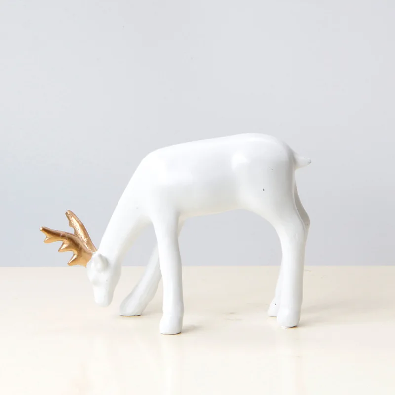 

Nordic style resin home caribou decoration table top simple modern
