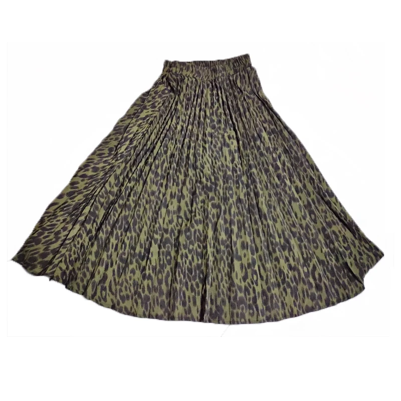 2020 размера плюс юбки весна лето Высокая талия сексуальный леопардовый принт