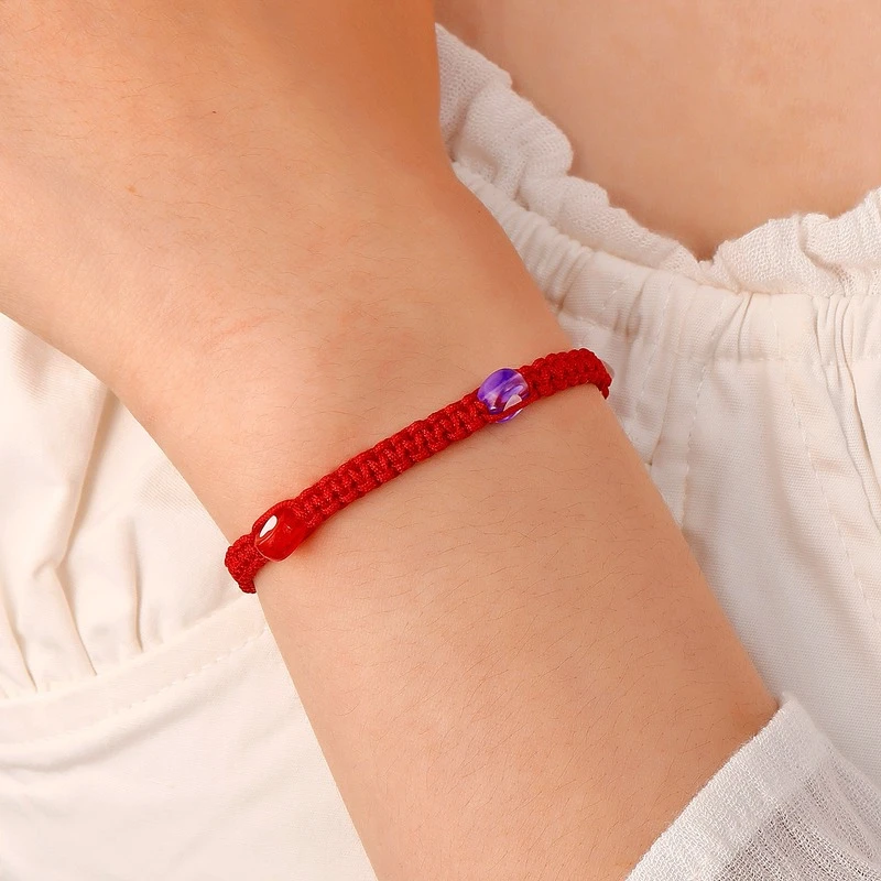 

U-Magical Simple Round Beaded Letter Geometric Bracelet for Women Bohemian Handmade Multicolor Arcylic Bracelets Couples Jewelry
