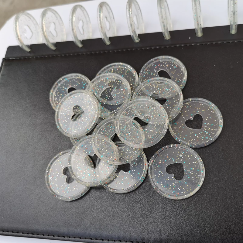 

New 35MM Binding Buckle Disc Notebook Mushroom Hole Disc Binder Notepad Ring Buckle Plastic Loose-leaf Disc Clip Office&School