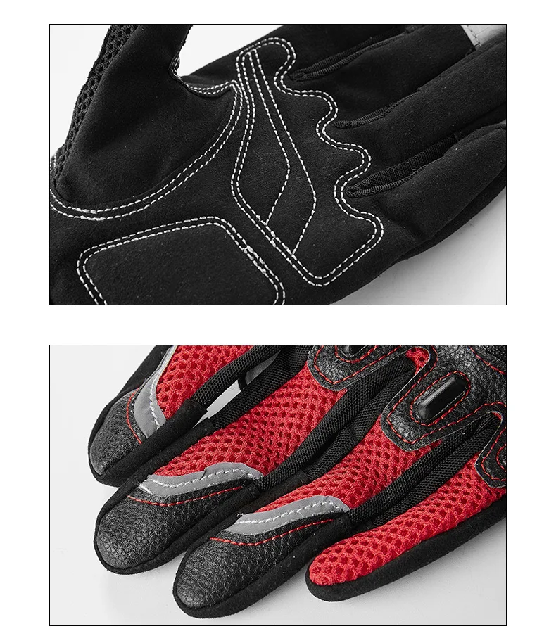 Motorcycle Gloves Leather Touch Screen Breathable Carbon Fiber Protective Gloves Guantes Moto Motocross Racing Gants Glove