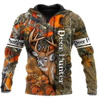 mens hoodie deer hunting casual cosplay animals autumn unisex hoodi dropship zip hooded pullover funny womens sweatshirt