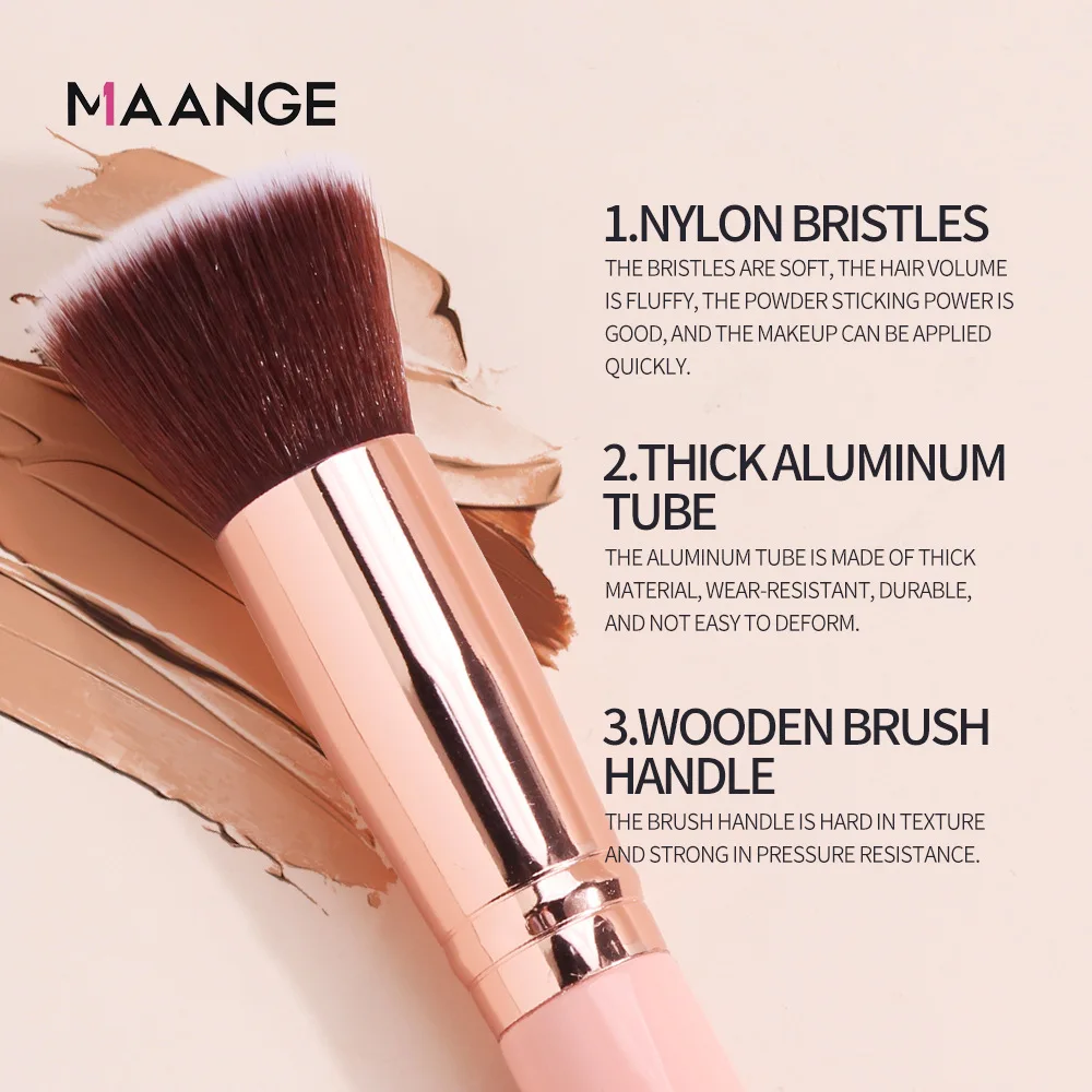 

Single Flat Top Foundation Brush Makeup Tool Makeup Brush Foundation Brush Sculpting Brush Beauty Makeup Tools