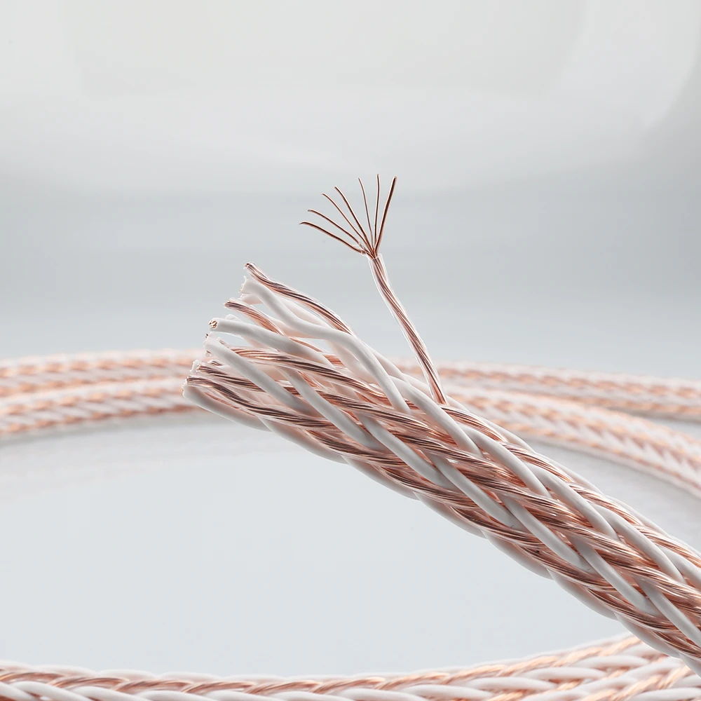 

24 cores 12TC High Purity OCC Wire Speaker Cable Power Cord For Speaker Amplifier CD DVD Player Turntable