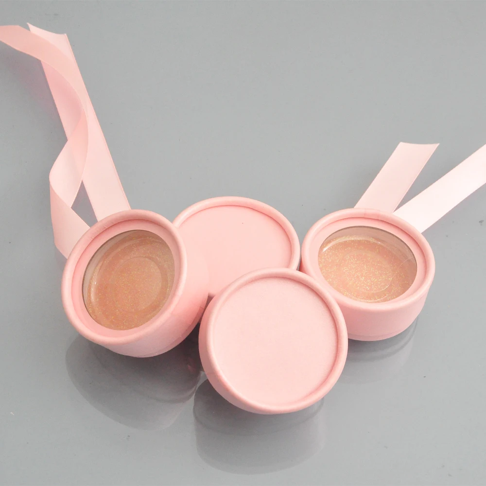 Оптовая продажа круглая упаковка для ресниц коробки Пользовательский логотип