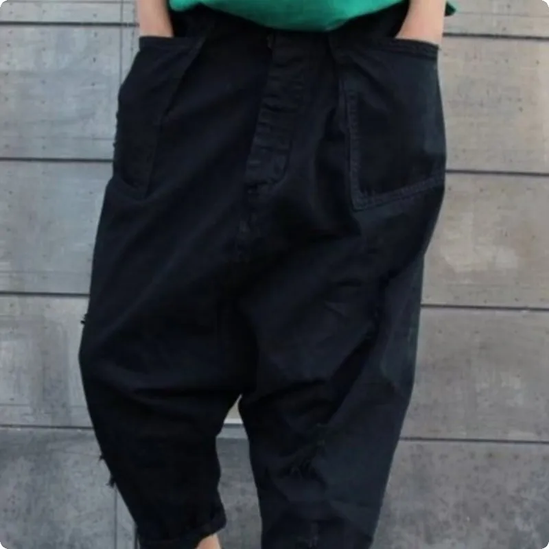 Осеннее Новое поступление женские шаровары в стиле BF джинсовые ковбойские