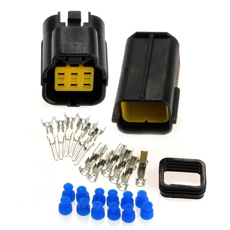1 комплект 6 контактный водонепроницаемый электрический разъем герметичный 8 мм