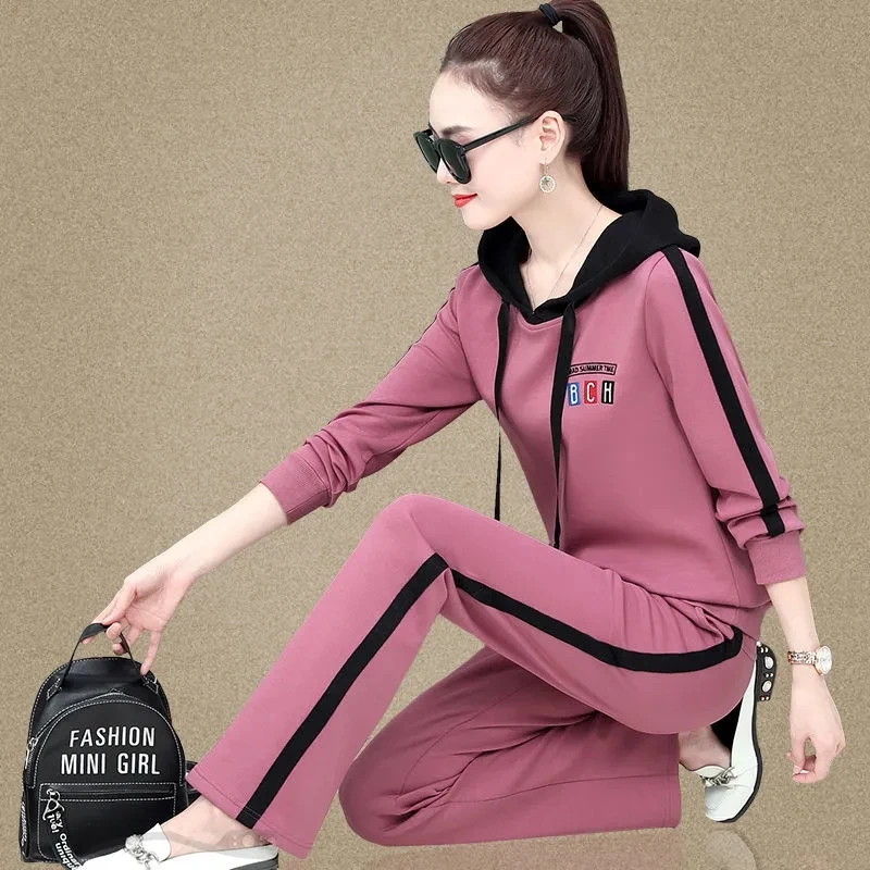 Повседневный Спортивный костюм комплект для бега новинка весны и осени