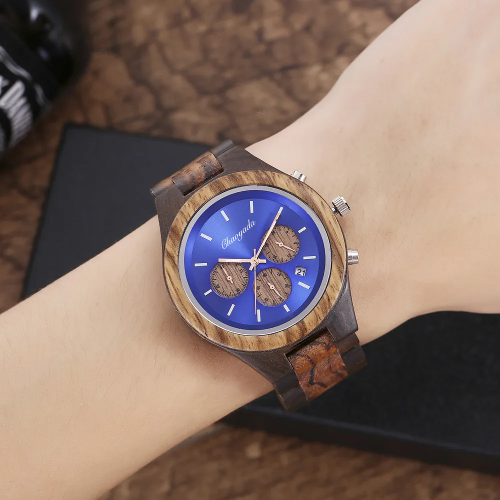 wood watch men  Luxury Brand New Mens Watches Alloy Wooden Quartz Wristwatch Classical Bussiness Chronograph часы мужские