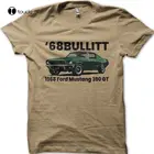 Ретро футболка с принтом Стив м 68 Bullitt Mustang 390 Gt
