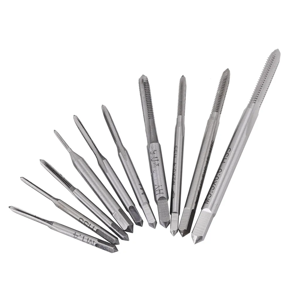 10 Pcs/pack Mini M1 to M3.5 Machine Hand Tap Thread Wire Tapping Threading Taps Screw Straight Flute | Инструменты