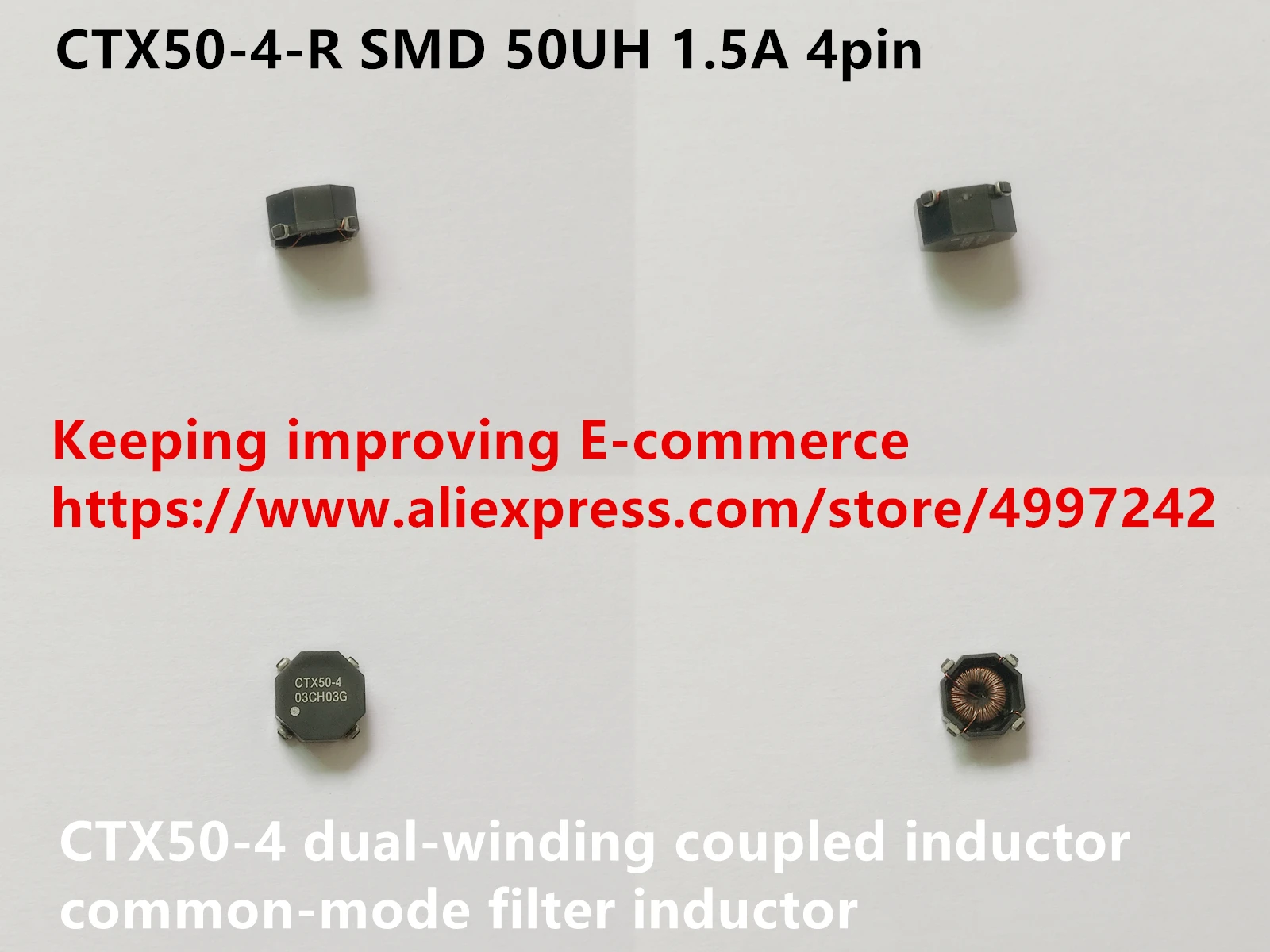 Оригинальный новый 100% CTX50 4 R SMD 50 мкГн а контактный индуктор с двойной обмоткой и
