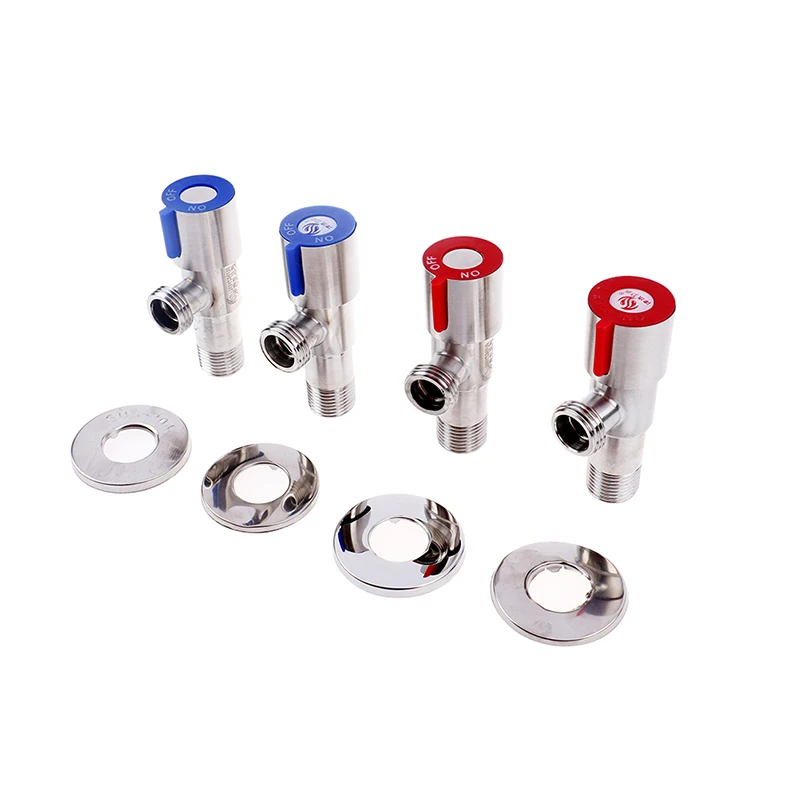 

Stainless Steel Angle Stop Valve 1/2" Inlet and Outlet Quarter-Turn Shut Off Valve Bathroom Kitchen Replacement Tools
