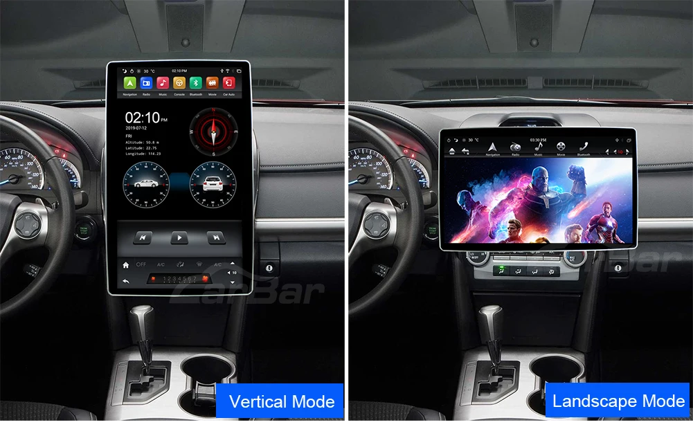 Carbar 12," Tesla стиль вращения ips экран Android 8,1 автомобильный DVD gps плеер для Toyota Camry США и средний восток версия 2012
