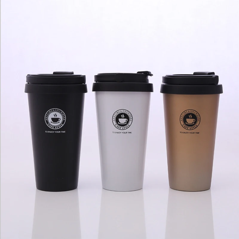 

Stainless Steel Coffee Cup Creative Portable Vacuum Flask Car Water Coffee Mug Mug Stainless Cup Cold Cups Mugs Coffee Cups
