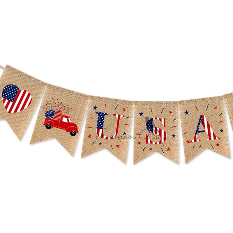 1 шт. флаги американский флаг овсянка баннер небольшой День независимости США