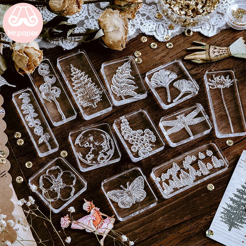 Mr Paper прозрачная акриловая печать штемпели для скрапбукинга деко ремесла