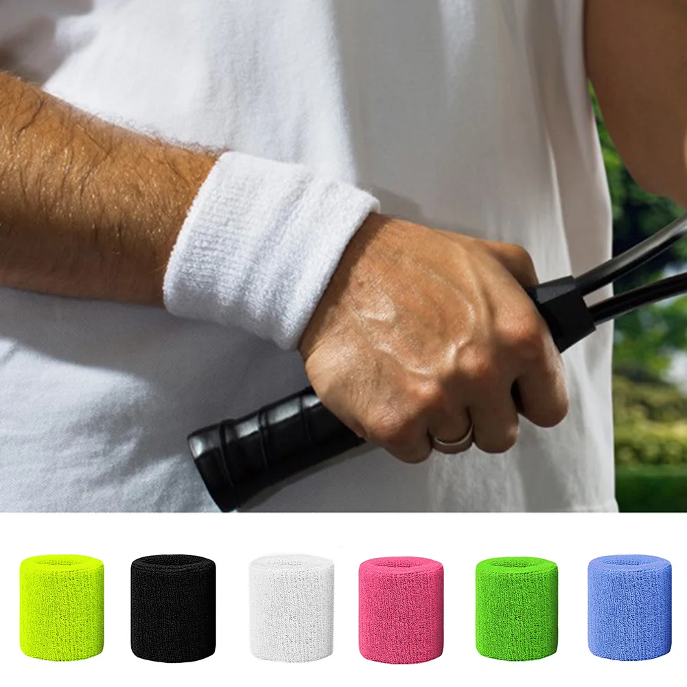 

1 Wristband Towel Hand Strap Gym Sports Tennis Wristband Wrist Rest Running Badminton Basketball Brace Terry Cloth Sweat Band