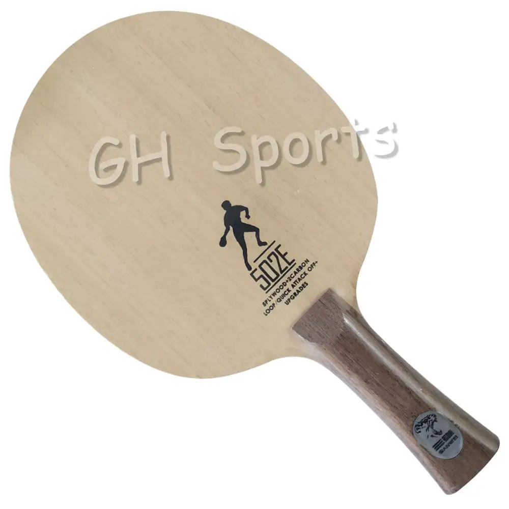 

Sanwei 502E 502 E 502-E 5 Wooden + 2 Soft Carbon Table Tennis Blade for PingPong Racket with a free case