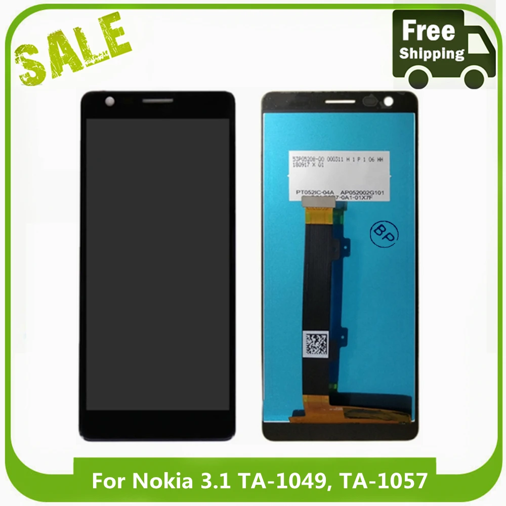 

ЖК-дисплей для Nokia 3,1, TA-1049, TA-1057, TA-1063, TA-1070, TA-1074, ЖК-дисплей с сенсорным экраном, дигитайзер в сборе для Nokia 3, 1, LCD s