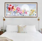 Алмазная 5D Вышивка с животными, полноразмерная картина с изображением павлина, цветка, Луны, стразы, украшение для дома