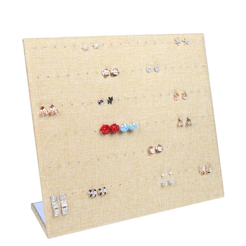 Держатель для сережек в форме буквы L бархатная Подставка ожерелья и браслета