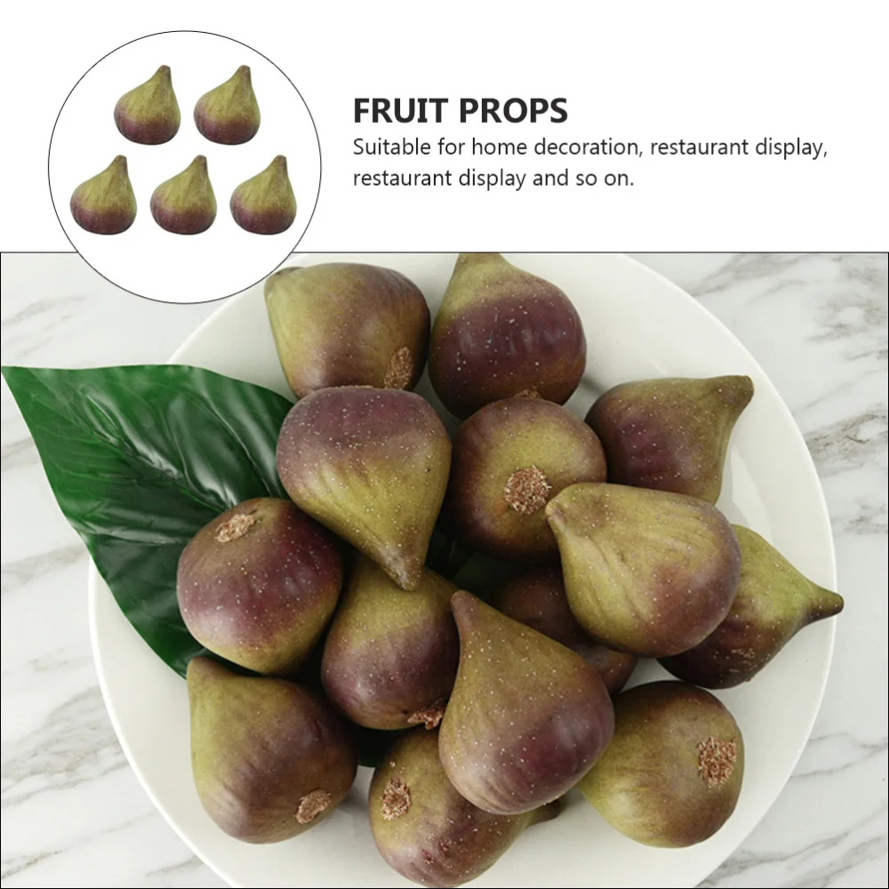 

5Pcs Creative Fruit Shop Props Children Fig Models Household Simulation Fruits