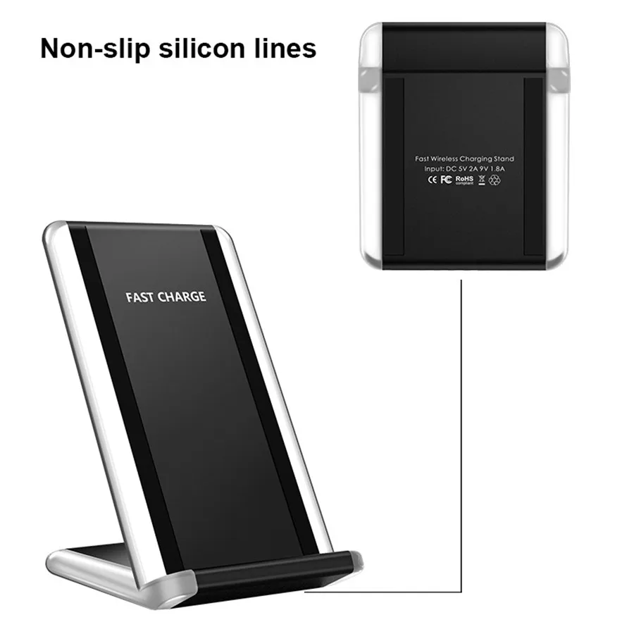 QI Galaxy G400 Настольное вертикальное Мобильное Беспроводное зарядное утройство для телефона передатчик умный чип Быстрая зарядка для: IPHONE samsung huawei