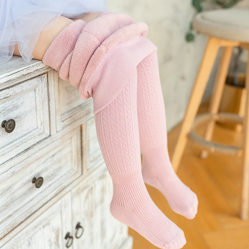 Autumn Winter 2-15Y Baby Toddler Kids Girl Cotton Warm Pantyhose Stockings Tights Solid Color Kids Winter Tights