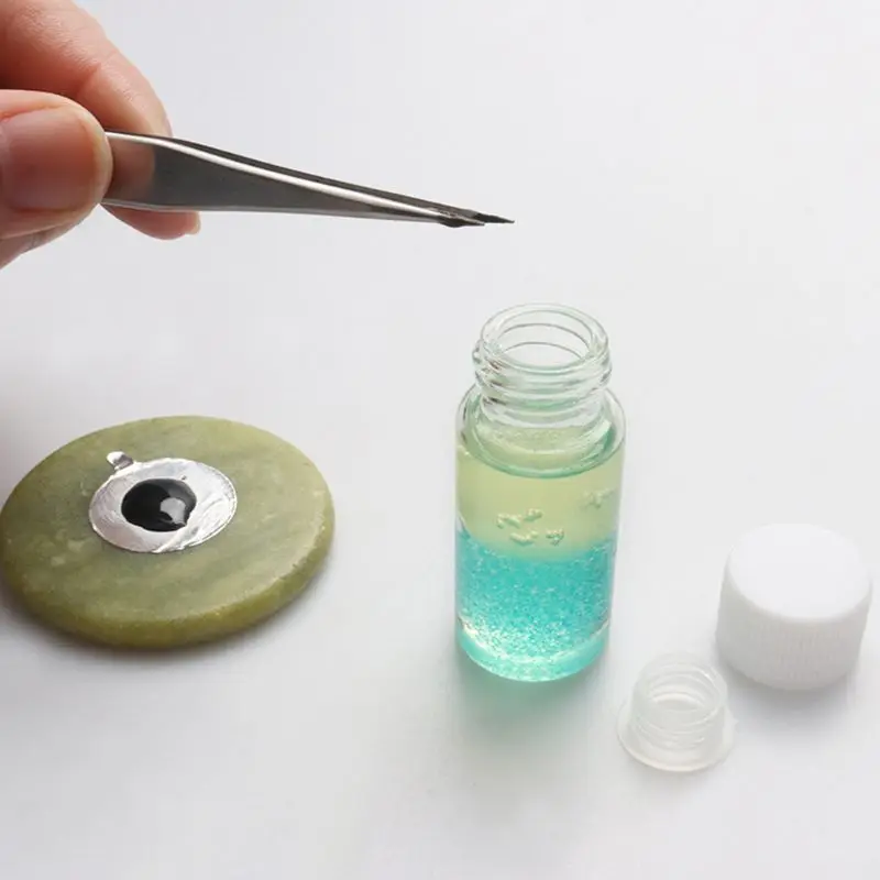 

15/30ml Eyelashes Extension Tweezers Glue Remover Cleaner with Sponge Ball