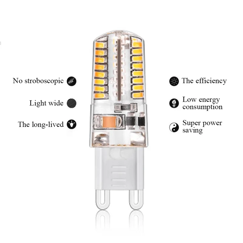 Dozzlor G9 светодиодный светильник для замены галогенной лампы 9 Вт 64 12 104 AC 220 В