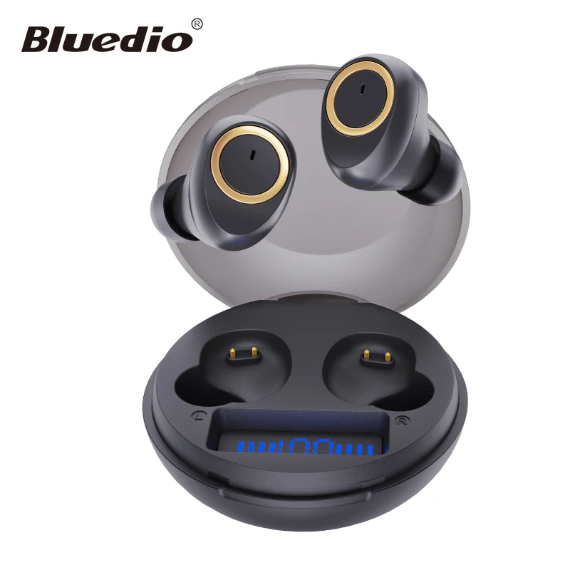 

Bluedio D3 wireless earphone portable earbuds touch control BT 5.1 in ear headset with charging case battery display