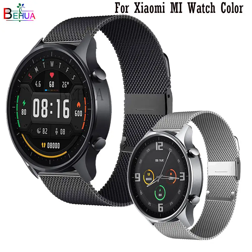 NEW Milanese steel Watchstrap For Xiaomi MI Watch Color Watchband 22mm 20mm Wristband For Amazfit GTR 2e / GTS 2e Bracelet Belt