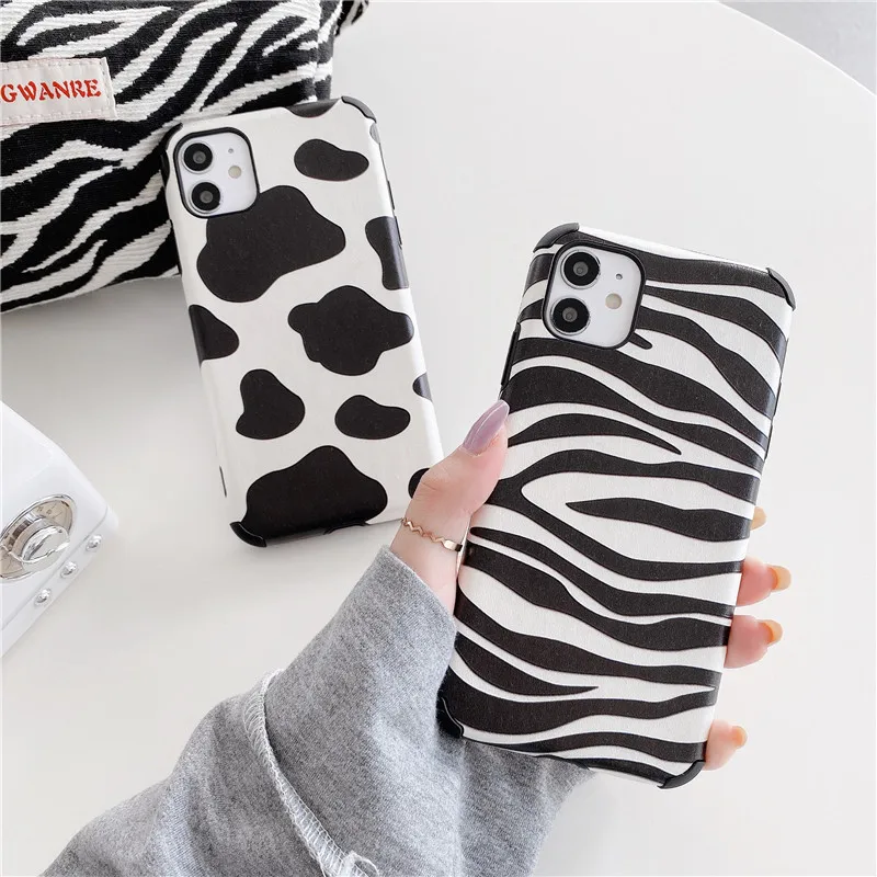 

Zebra and Cows Pattern Phone case silicone conque for iphone 11 13 13pro max 12 12pro xs max x xr 7 8 plus cute capa shell